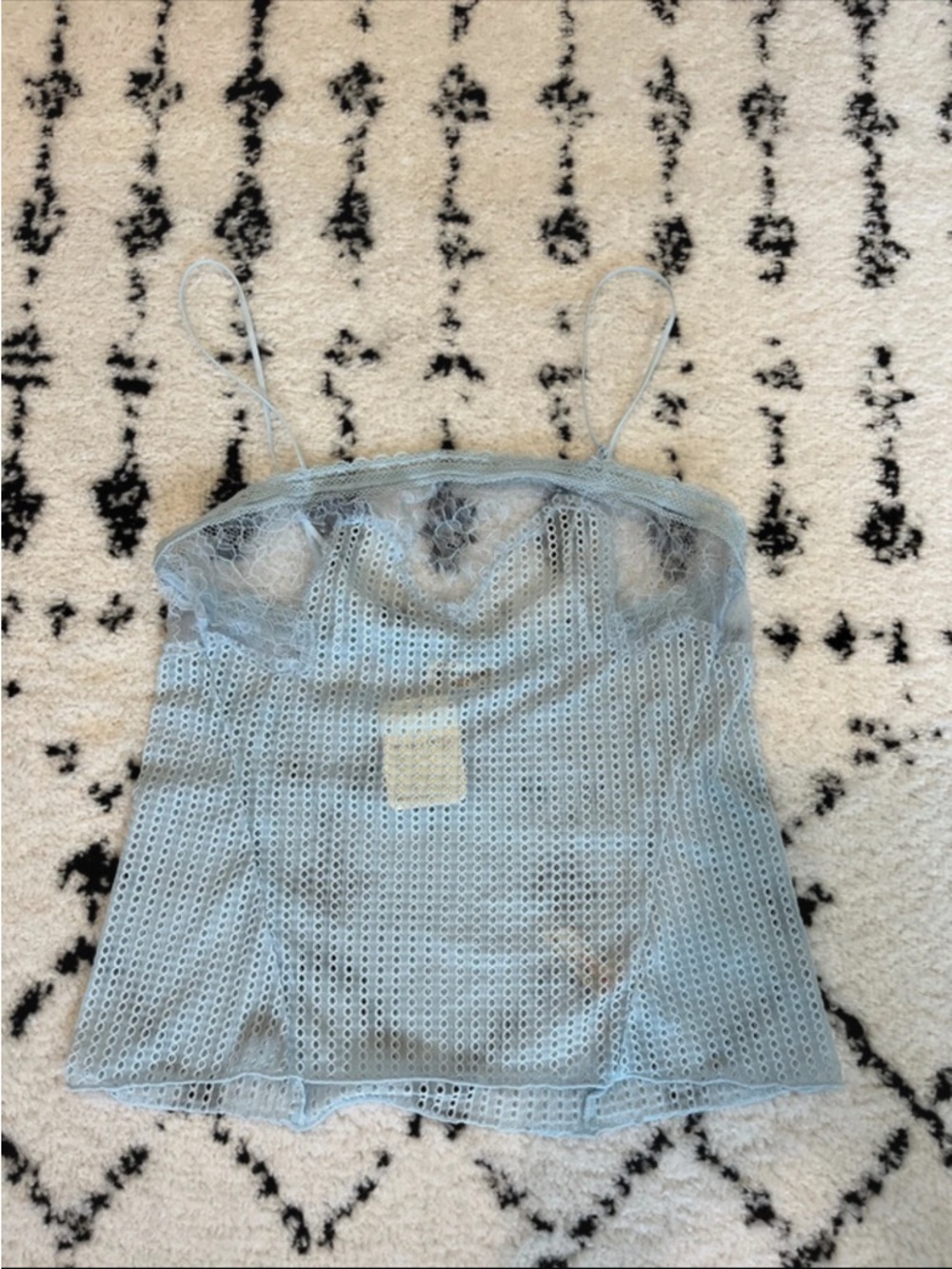 NWT Light Blue Keep You Around Lace Cami